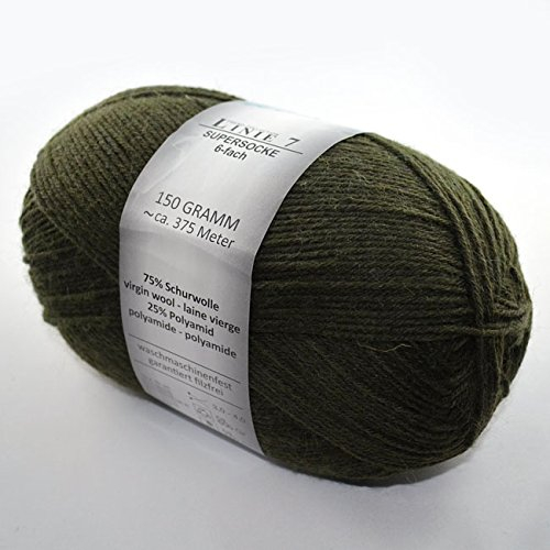 ONline Supersocke Linie 7 Uni 6-fach 03 - dunkeloliv
