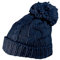 Alsino Pudelmütze Blau Wollmütze Bommelmütze Strickmütze Wintermütze mit Bommel Grobstrick Damen Winddicht SM-134 blau