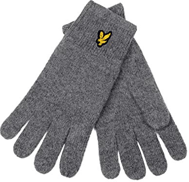Lyle & Scott Handschuhe für Herren und Damen hell-grau - Racked rib gloves Casual, warme Wollhandschuhe, Fäustlinge