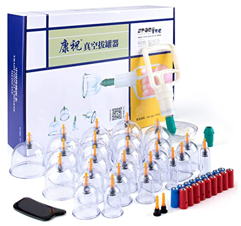 Sport-Tec Schröpfglas-Set mit Vakuumpumpe, 27-TLG.