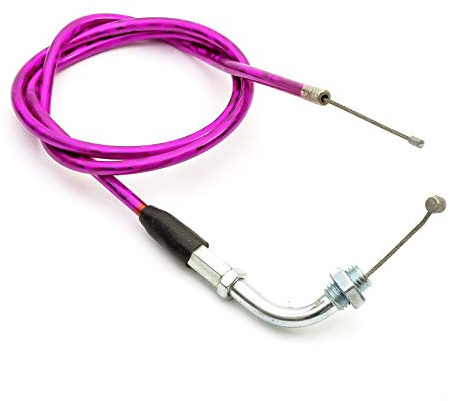 Pit Dirt Bike 34.5 Twist THROTTLE CABLE Pink Bent Neck 50cc 90cc 110cc Pitbike