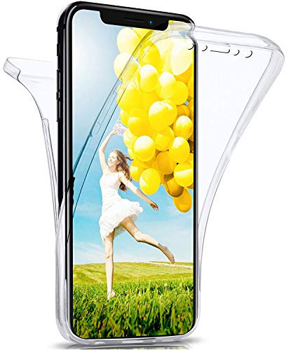 iPhone X/Xs Case, Ultra Thin 360 [Full Protection] [no dots] [Slim TPU] [Front and Back] [Transparent] [Hard PC Back and Soft TPU Front Case] For Apple iPhone X/Xs (CLEAR)