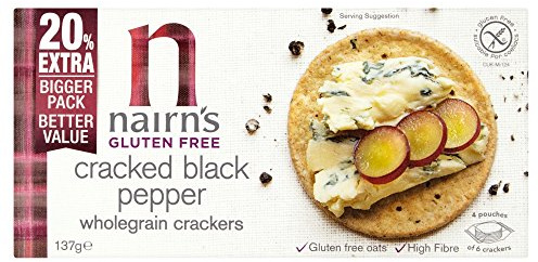 Nairns Gluten Free Cracked Black Pepper Crackers 1