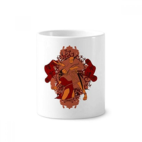 Japon bannières japonais Motif à dents en céramique porte-stylo Mug Blanc Tasse 350 ml Cadeau