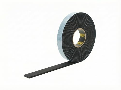 HSF EPDM Zellkautschuk Dichtungsband 40mm x 1mm einseitig selbstklebend - 10m Rolle Moosgummi Dichtband - vielseitiges Dichtband für Fenster, Türen, Auto, Industrie