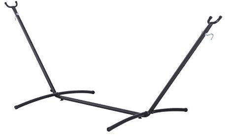 Outsunny Soporte Ajustable para Hamaca Universal Estructura de Hierro Carga hasta 120 kg Pie para Hamaca 286x117x110 cm Negro