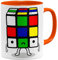 OM3® - Cube-Disaster - Tasse | Keramik Becher | 11oz 325ml | Beidseitig Bedruckt | Orange