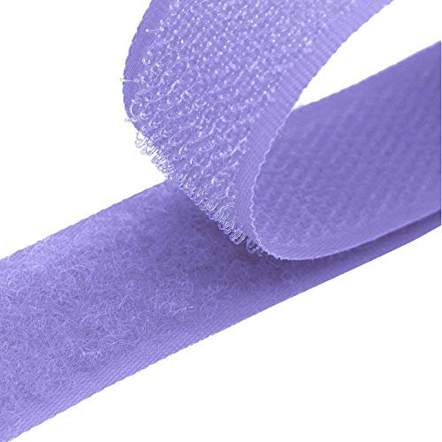 4m Klettband zum Nähen 20mm Flausch- & Hakenband 50 Farben Klettverschluss, Größe:20mm, Gurtband:663 violett