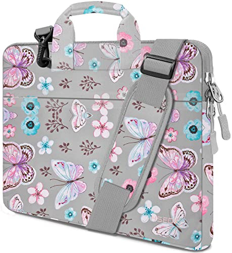 HSEOK 13 14 15 16 17 Zoll Laptoptasche HülleLaptop-Umhängetaschen, Wasserabweisend Aktentasche mit Verstellbarer Schultergurt