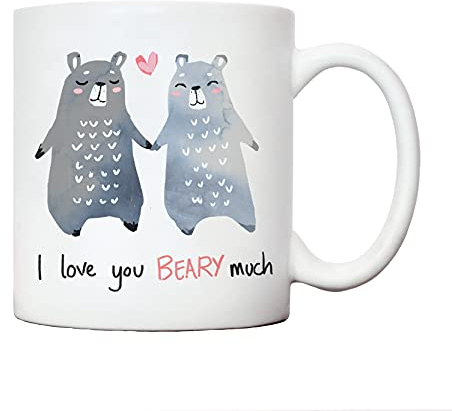 i love you beary much mug | valentines Christmas anniversary birthday gifting ideas | girlfriend wife partner fiancee gifts | boyfriend husband presents