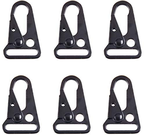 Azarxis Mund-Clips Haken, Taktische Karabiner, Schlüsselanhänger, Clips Haken für Paracord Rucksack Camping (25mm - 6 Stück)