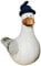 Land-Haus-Shop Möwe mit Strickmütze Dekofigur Hinnerk Keramik Maritim Vogel Meer Küste Strand (klein 8cm hoch)
