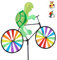 Relaxdays 1 Molinillo de Viento Tortuga para Terraza, Jardín y Niños, Poliéster y Plástico, 82 cm Alto, Multicolor