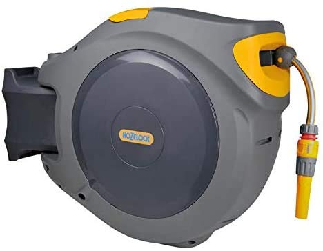 2 x Garden Hose Reel 40 m Green/Grey, Auto Reel 40 2595R0000, 1 Supplied