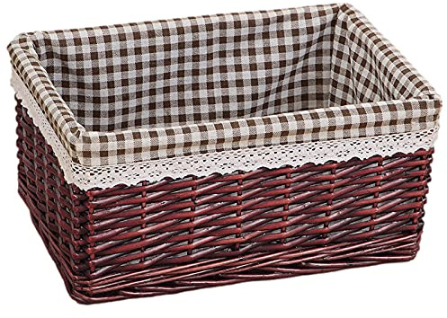 rismart Vimini Rattan Cestini per Servire Pane Spuntini Conservazione Fatto a Mano Decoro Ciotola caffè