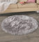 FELLANO Kunstfell Teppich 90 cm Rund Grau | Bettvorleger Fellteppich aus Fellimitat | Öko-Tex Standard 100 | Lammfell Schaffell als Läufer, Stuhl-Sitzkissen oder Kleiner Teppich