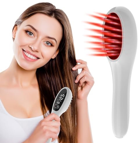 iKeener Laser Comb,Red&Blue Light Therapy to Eliminate Hair Loss,Portable Prevent Hair Loss Comb,Red Light Therapy Promote Hair Growth,Stimulate Hair Follicle Activation&Hair Repair,Blue Light Clean