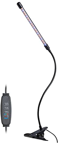 Lunartec Pflanzlampe: LED-Pflanzenlampe, rot & blau, 360°-Schwanenhals und USB Anschluss (Lamp, Pflanzenleuchten, Gewächshaus)