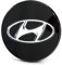 Hyundai 52960L1150 Radzierkappe (1 Stück) Radnabenkappe Radkappe Nabendeckel, schwarz/Chrom, 8.7 x 8.3 x 2.2 cm