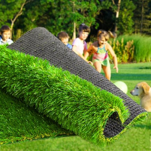 Weidear Kunstrasen, Dicker Rasen, 91 x 152 cm, 3,5 cm, realistischer Kunstrasenteppich, für drinnen und draußen, realistischer Rasen, für Hunde, Haustiere, Terrasse, Landschaft, Garten, individuelle