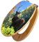 banjado Design WC Sitz Bambus Absenkautomatik 45,8x37,5cm / Toilettendeckel mit Absenkautomatik Holz/hochwertiger Bambus Klodeckel/WC-Sitz für gängigen Toiletten/Motiv Hirsch