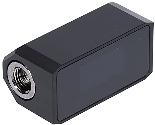 Focket PC-Wasserkühlung Durchflussmesser Thermometer, OLED-Display Wasserkühlung Digital Meter Temperaturanzeige, PC-Kühlmittel-Durchflussanzeige mit Alarm für Wasserkühlung System