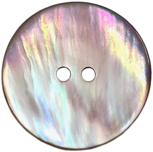 Perlmuttknöpfe natur Muschel Knöpfe, Ø- 20, 23, 25 mm, in silber-braun, 12 Stück (23 mm)