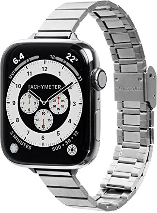 LAUT Links Petite, Armband für Apple Watch 38/40/41 mm, Edelstahl, Silber