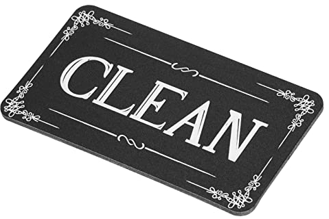 PATIKIL Sale Propre Lave-Vaisselle Aimant, Vaisselle Lave-Linge Réfrigérateur Cuisine Organisation Propre Sale Signe Aimant, Noir