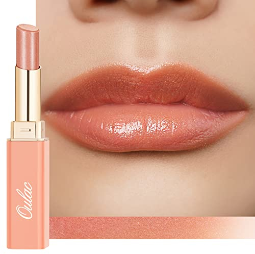 Oulac Lippenstift und Lip Balm, Nude Lippenpflege Lippenstift, Pflegend, Saftig und Glänzend, Lang Anhaltende Feuchtigkeit und Glanz für Trockene und Rissige Lippen, Vegan (S05) Utopia