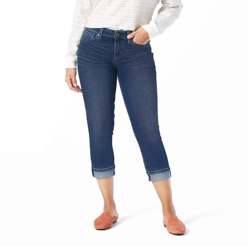 LEVI STRAUSS SIGNATURE Gold Women's Mid Rise Slim Fit Capris