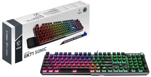 MSI Vigor GK71 Sonic Blue AM Mechanical RGB Gaming Keyboard Sonic Blue Switches