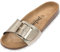Palado Pantoletten Damen Malta EGS Metallic - bequeme Sandalen Made in Spain - Hausschuhe mit dämpfendem Kork-Fußbett - modische Sommerschuhe Mattgold UK6 - EU39