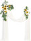 Hochzeitsbogen-Blumen im Boho-Stil (4 Stück) – 2 Stück künstliche Blumen, Bogendekoration mit 2 Stück Hochzeitsbogen-Drapierung, künstliche Blumengirlande für die Dekoration von Hochzeitszeremonien