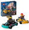 LEGO City Go-Karts and Race Drivers, Racing Vehicle Toy Playset for 5 Plus Year Old Boys, Girls and Fans of Race Car Toys with 2 Driver Minifigures, Small Gift for Preschool Kids 60400