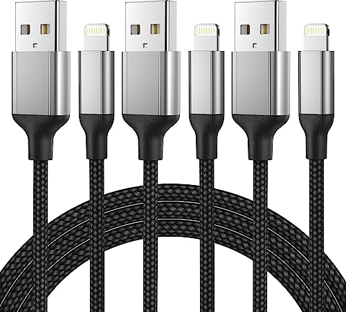 Acecene USB Lightning Kabel Kurz 60cm, 3 Pack MFi-zertifiziert iPhone Ladekabel Auto, Carplay Kabel Schnellladekabel und Datenkabel Kompatibel für iPhone 14 13 12 11 Pro Max X XR XS 9 8 7 6 Plus Se
