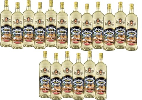 18 Flaschen Gerstacker Nürnberger Christkindl Markt Glühwein aus Weißwein a 1000ml 10% Vol.