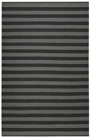 Moderner gewebter Teppich aus Schurwolle für Wohnzimmer, Schlafzimmer & mehr – Zeitlose Eleganz in harmonischem Grauton von WECONhome – Urban Stripe Carpet (180x280 cm, grau)