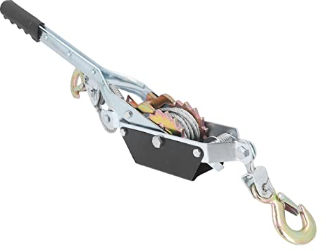 Seilwinde 1,5 Tonnen Seilzug mit Ratsche, 1,7m Lange 4mm Durchmesser Seil Hochleistungs Handseilwinde Ratschenabzieher Handhebelseilzug