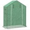 Outsunny Walk-in Greenhouse Cover Replacement with Roll-up Door and Mesh Windows, Reinforced PE Hot House Cover, COVER ONLY, 140 x 73 x 190cm, Green