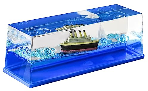 LIFKOME Dekorationen Für Kreuzfahrtschiffe Schiff in Flasche Drift-Flaschen-Desktop-Ornament Jubiläumsgeschenk Für Ihn Buddelschiff Flaschenschiff Bausatz Titanic Segelboot Wasser Frau