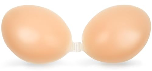 Strapless Sticky Adhesive Bra Invisible Push up Reusable Silicone Off Backless Viscous for Women Dress Nude