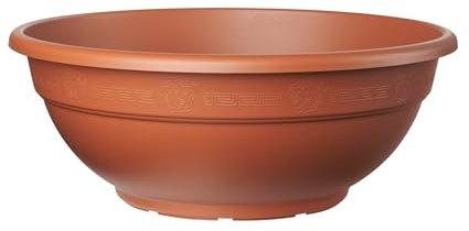 Muddy Hands Terracotta Bowl Plant Pot Outdoor Garden Round Plastic Flower Herb Planter (90 Litre)