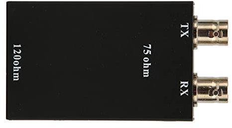 Yanmis Adaptador Ethernet 75 Ohm BNC a 12 Ohm RJ45, convertidor G.703 equilibrado a asimétrico para tráfico por carretera, de monitoreo de centro comercial