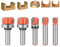 Sinoprotools 5PCS Bowl & Tray Template Router Bit Set 1/2 Inch Shank, Carbide Tipped Circle Round Nose Cutting Cove Juice Groove Router Bit, Ideal for Making Wood Bowls, Trays, Boxes, Board Troughs