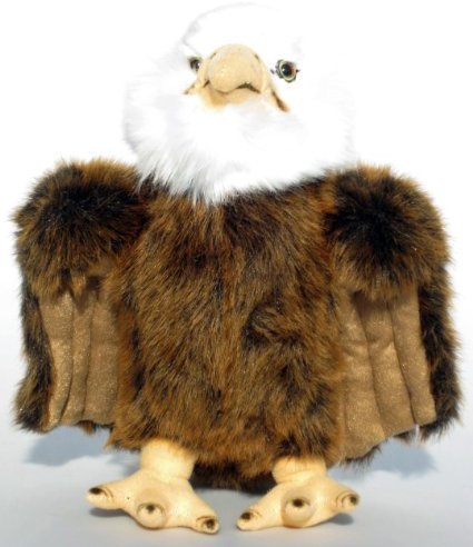 Plüschtier Vogel Adler - stehend - lebensecht - Kuscheltier Stofftier