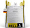 D-TACK 1x Big Bag | 90 x 90 x 110 cm | Säcke für Bauschutt, Holz, Laub, Kies, Sand, Erde, Gartenabfall, Grünschnitt, Pellets | 4 Schlaufen für Kran & Stapler | 1.000 kg | Inkl. Schürze zum Zubinden