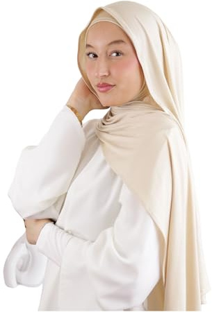 Damen Hijab Jersey Bambus HJ300 (Beige)