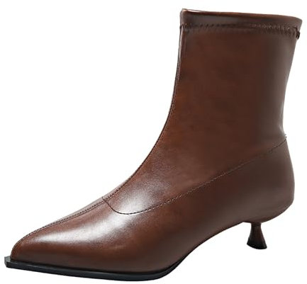 Genérico Zapatillas Lona 𝗩erde Mujer Zapatos Características: Botas Moto Hombre (Brown, 38)