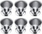 ACTIUSIS Eierbecher aus Edelstahlmit, Fuß, stapelbar, 6er Set Eierhalter Tablett,Silber